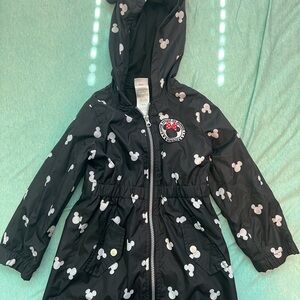 Disney Kids Black and White Mickey Mouse Raincoat